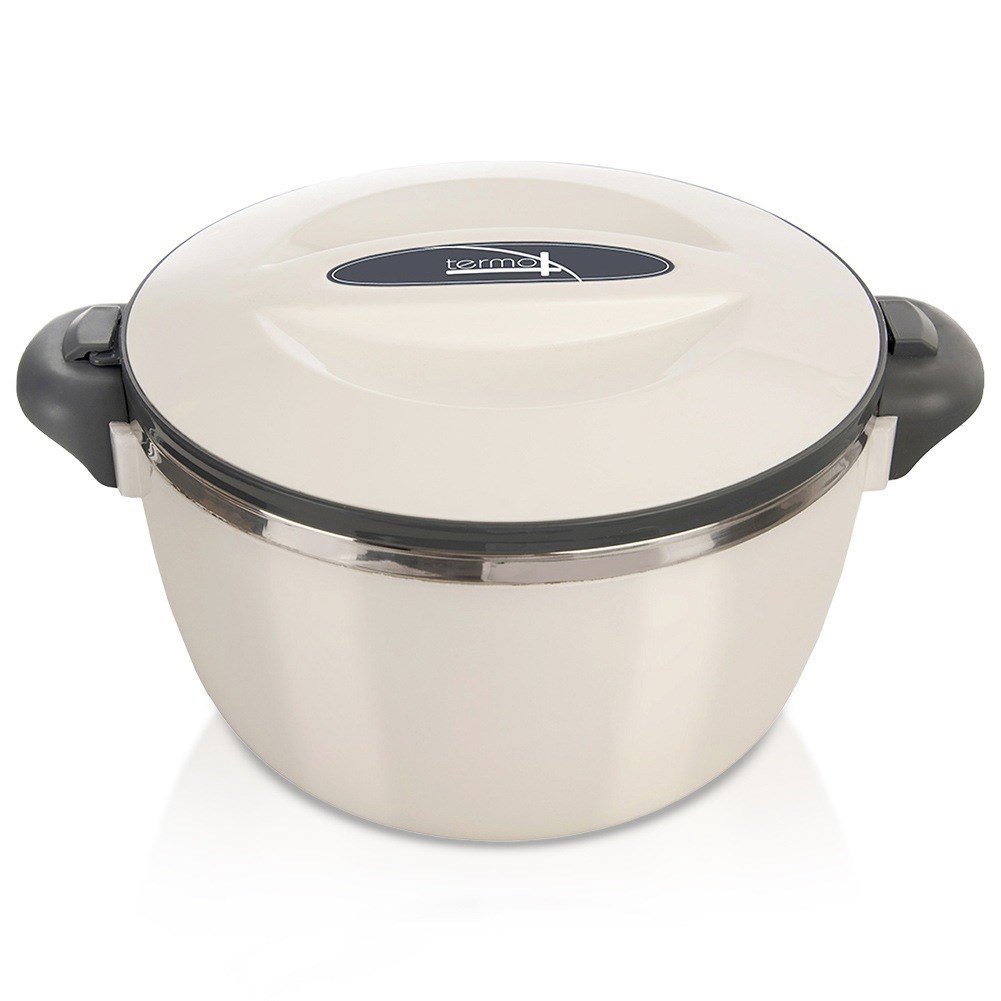 Termos obiadowy stalowy termomisa na zupę lody duży kremowy TERMO 2L ORION 128521