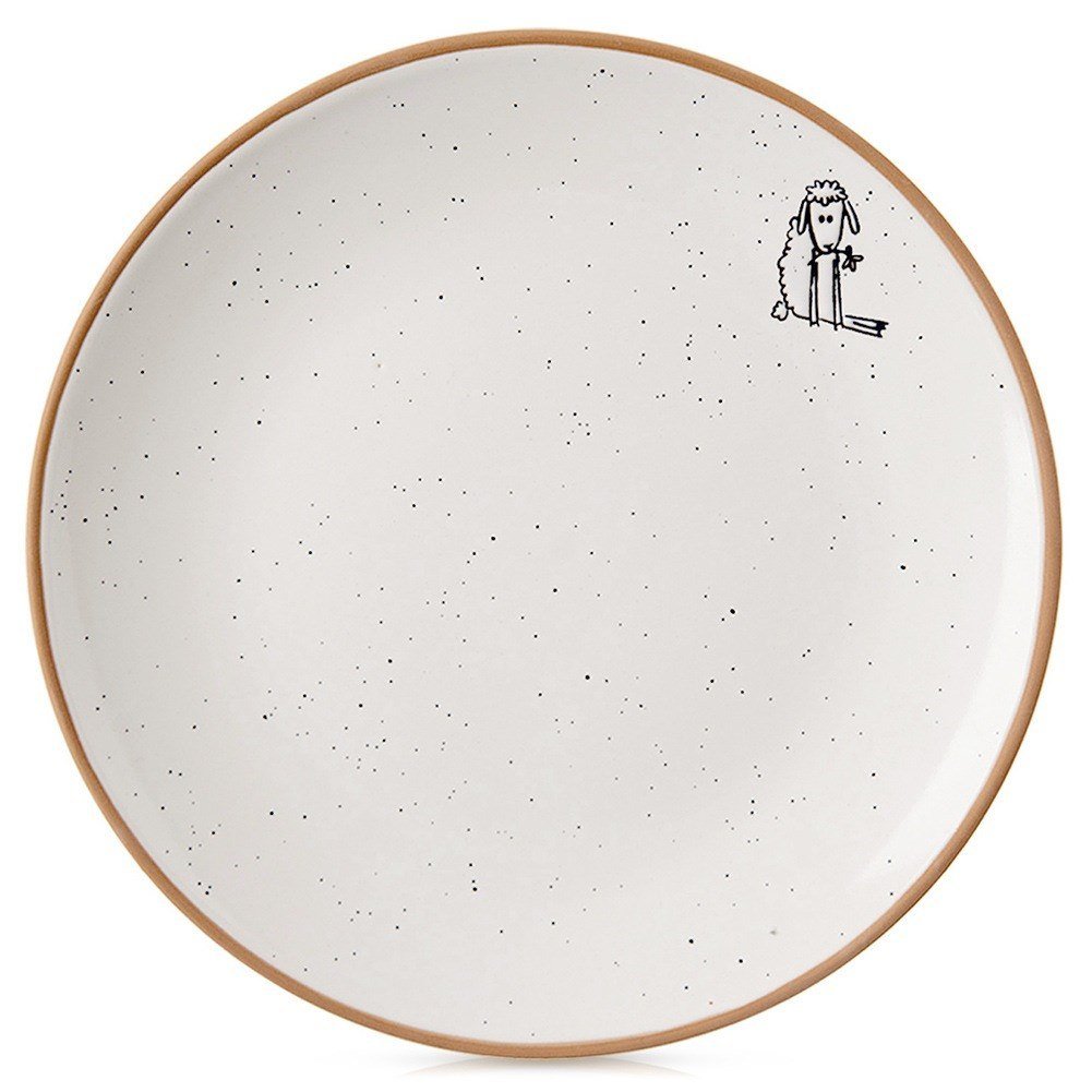 Talerz deserowy ceramiczny beżowy 20cm ORION 129110