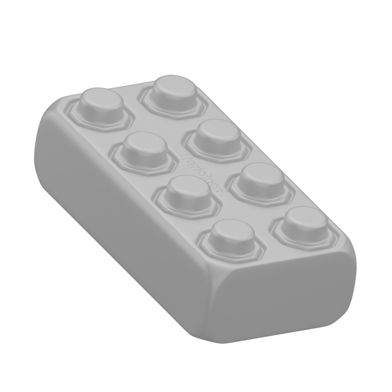 MARIOINEX CEGŁA DUŻY KLOCEK KONSTRUKCYJNY BUDOWLANY PODSTAWA 1 SZT SZARY