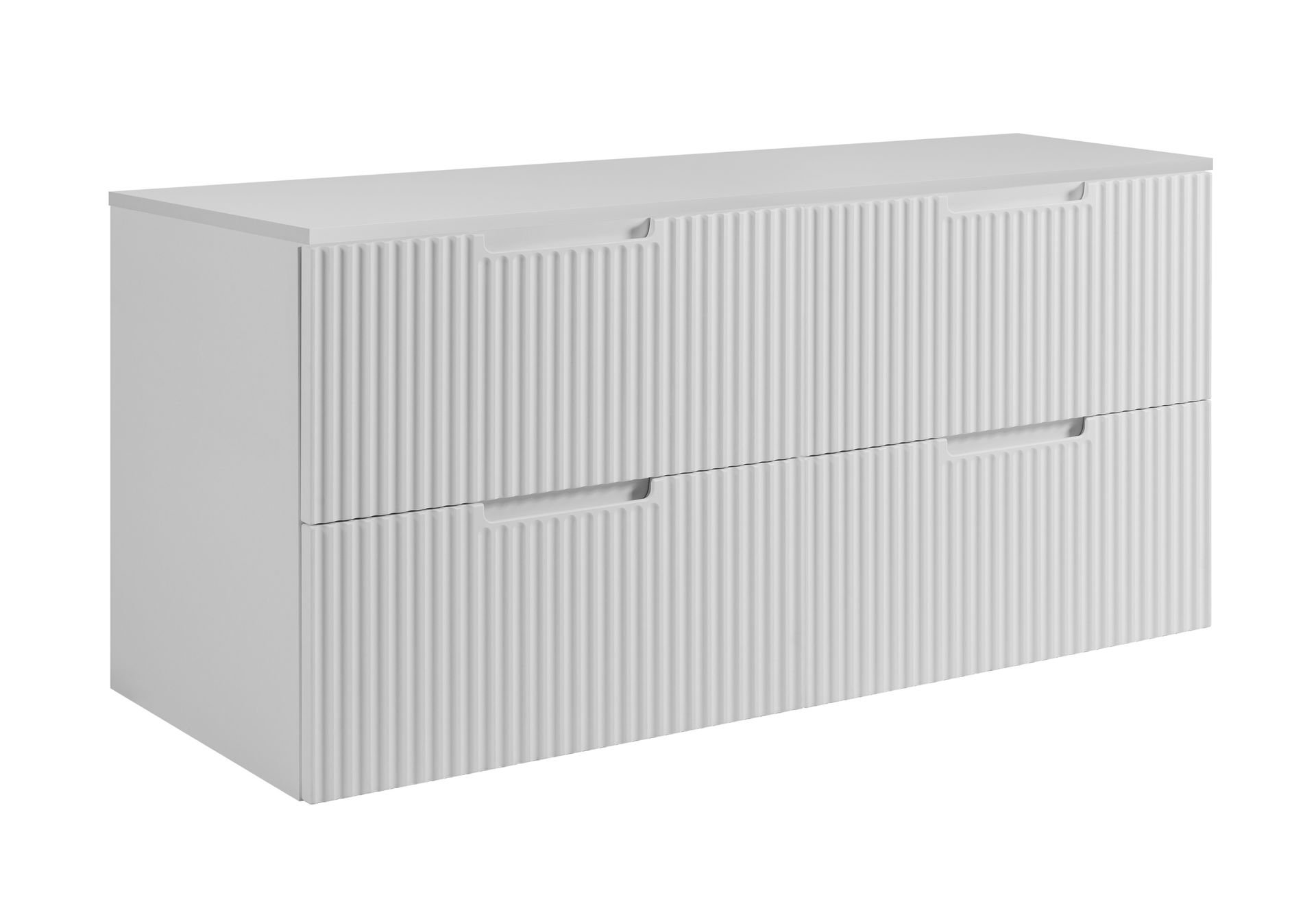 Zestaw mebli łazienkowych Rodan Vena z szafkami podumywalkowymi 60 cm i blatem 120 biały