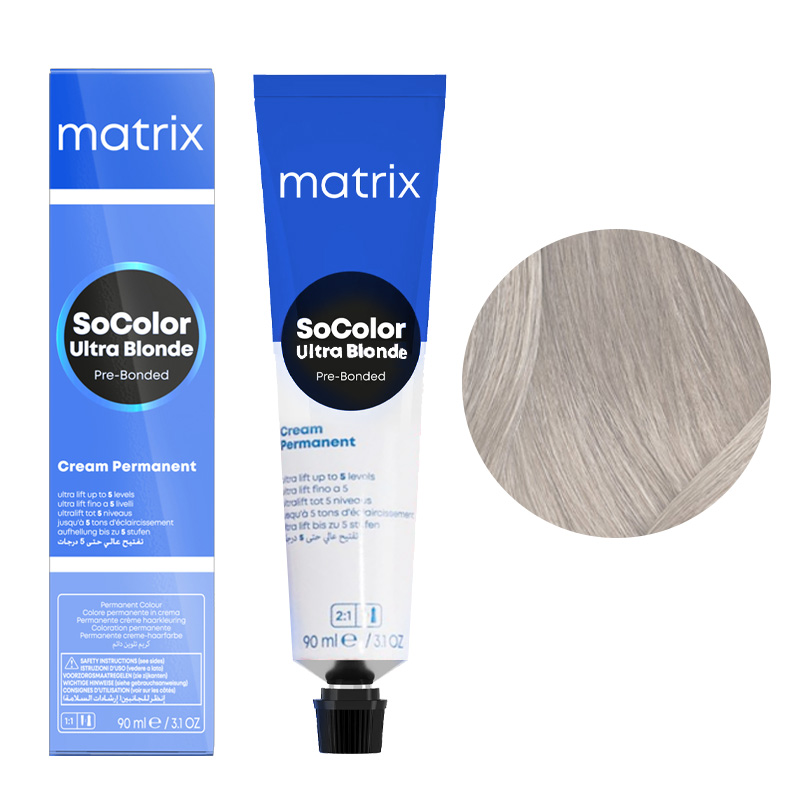 Matrix SoColor Ultra Blonde, ekstra rozjaśniająca farba do włosów z technologią Pre-Bonded, UL-NV+, 90ml