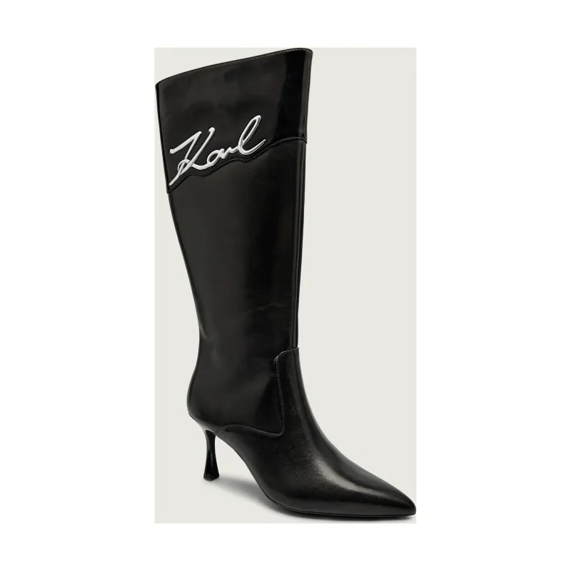 Karl Lagerfeld Skórzane kozaki SIENNA