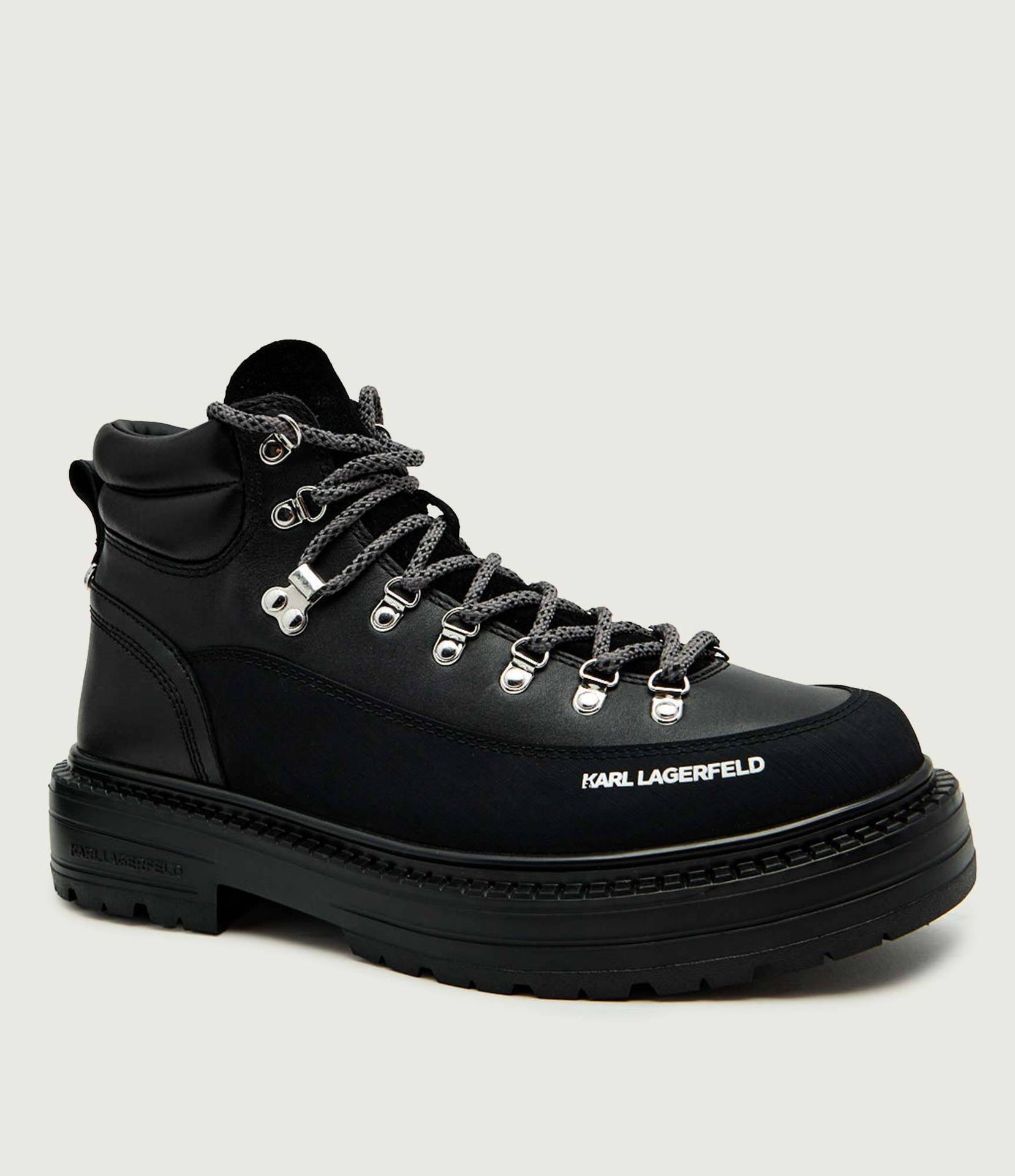 Karl Lagerfeld Skórzane buty trekkingowe MILES HIKER