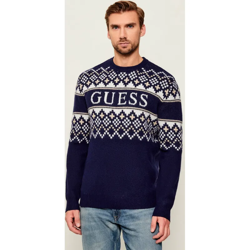 GUESS Sweter | Regular Fit | z dodatkiem wełny