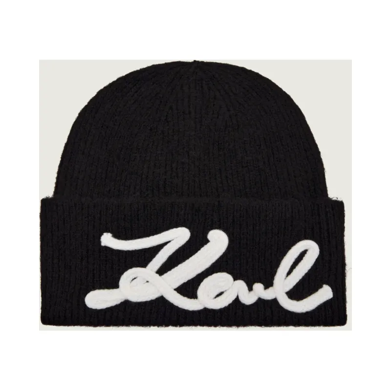 Karl Lagerfeld Czapka k/signature | z dodatkiem wełny
