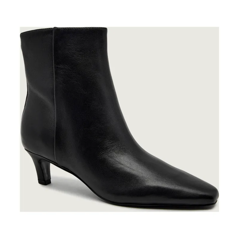 Guess Skórzane botki na szpilce IDREENA