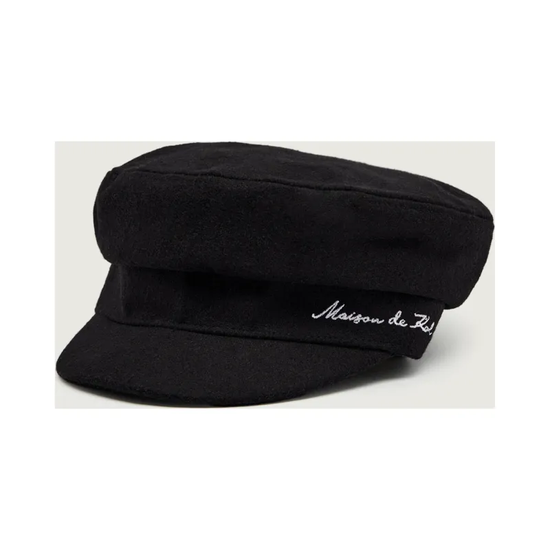 Karl Lagerfeld Wełniany kaszkiet K/sketch Baker Boy