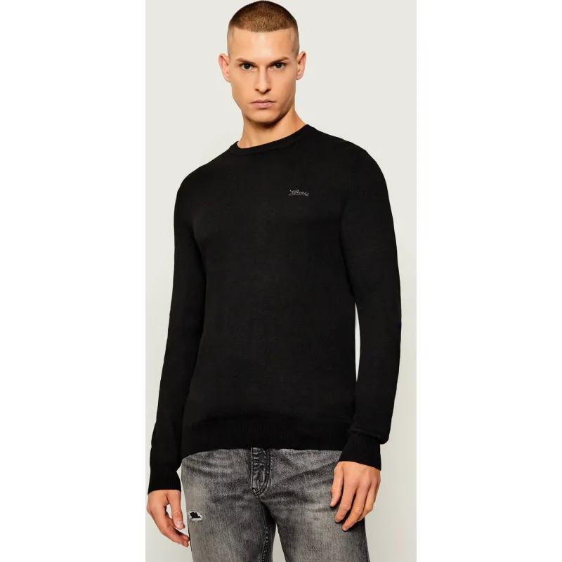 GUESS Sweter DANIEL | Slim Fit | z dodatkiem jedwabiu
