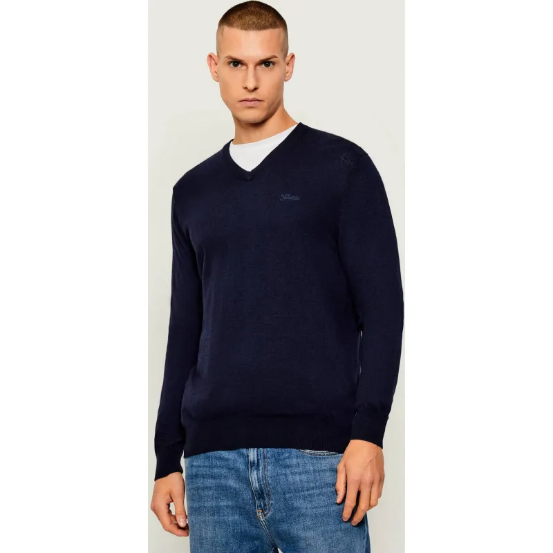 GUESS Sweter DAREN | Slim Fit | z dodatkiem jedwabiu