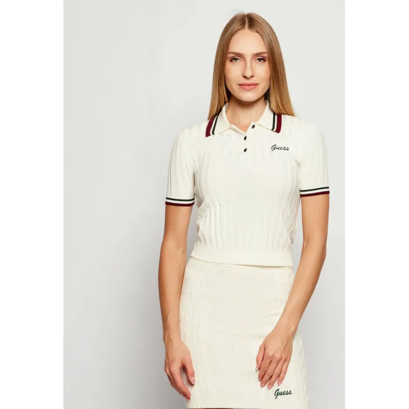 GUESS ACTIVE Polo SABINA Slim Fit z dodatkiem wełny