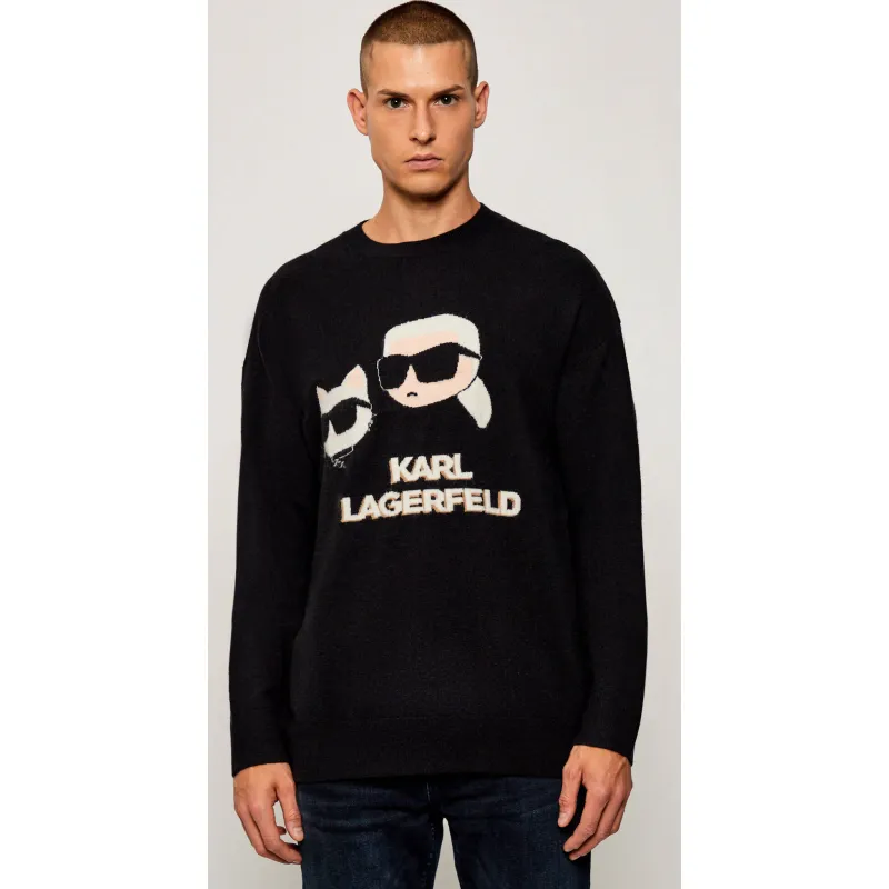Karl Lagerfeld Sweter | Relaxed fit | z dodatkiem wełny