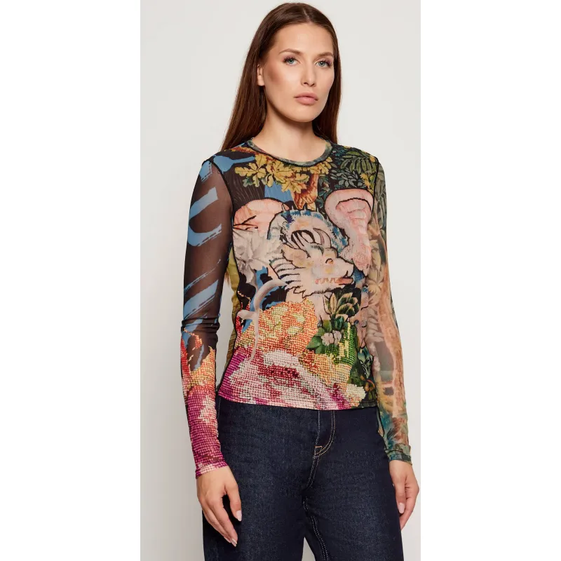 Desigual Bluzka DRAGON Desiqual x Mr. Christian Lacroix Slim Fit