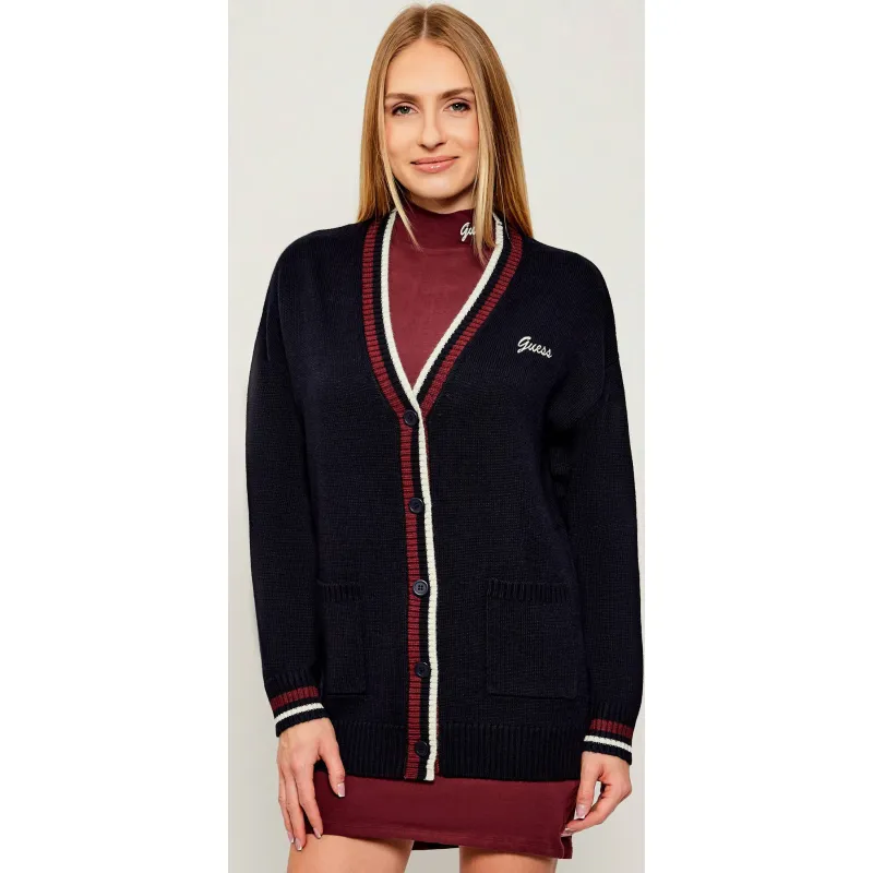 GUESS ACTIVE Kardigan SABINA Oversize fit z dodatkiem wełny