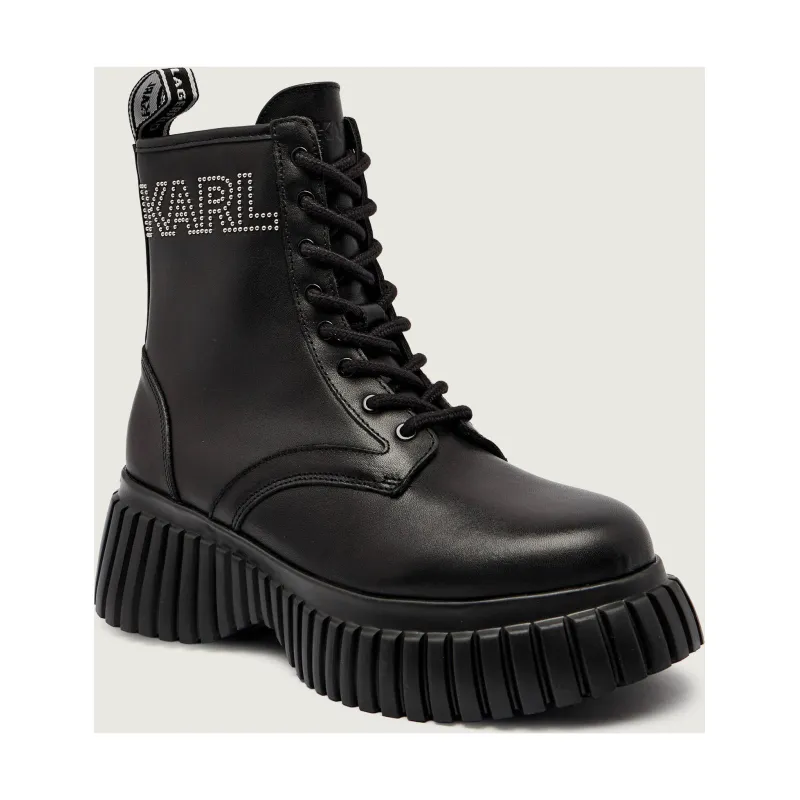 Karl Lagerfeld Skórzane botki KREEPER WEDGE
