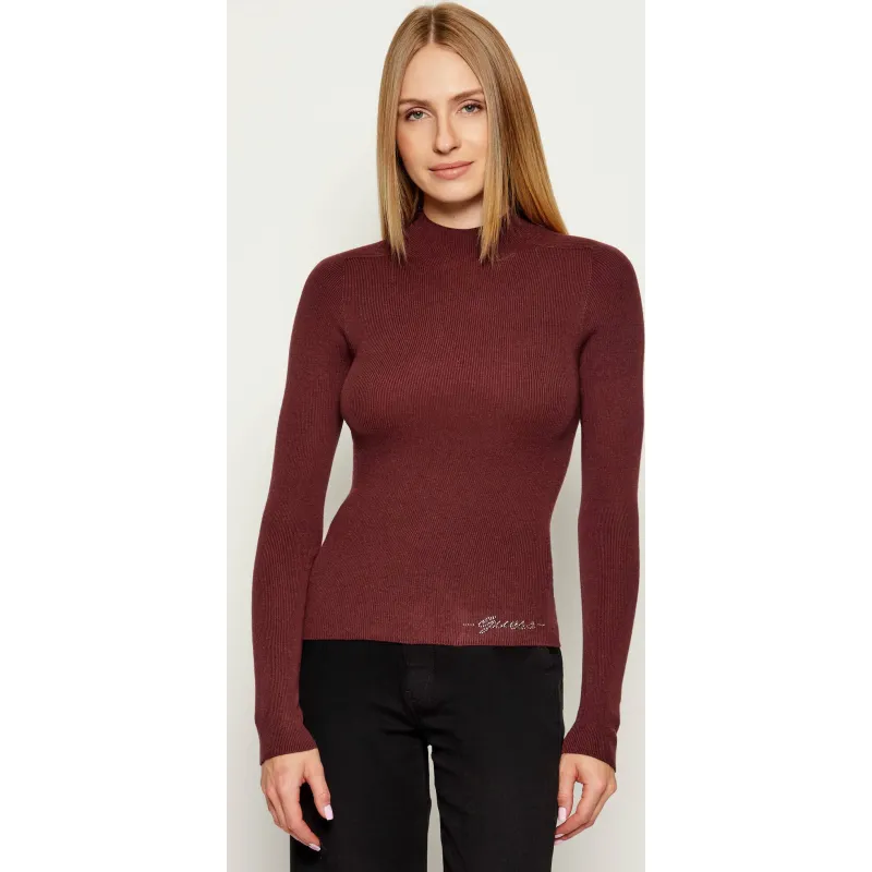 GUESS Półgolf JULIA | Slim Fit | z dodatkiem wełny i kaszmiru