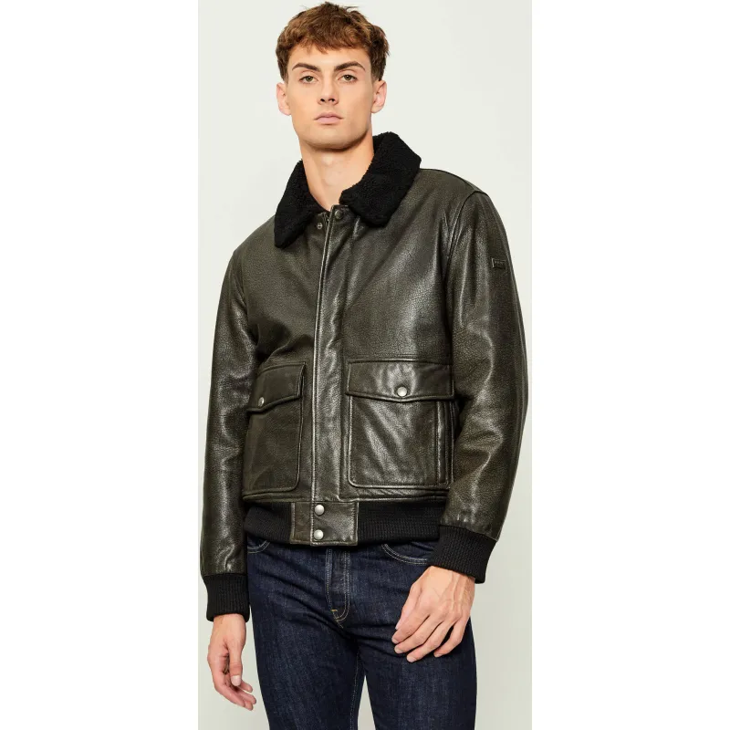 Joop! Jeans Skórzana kurtka Falko | Regular Fit | shearling