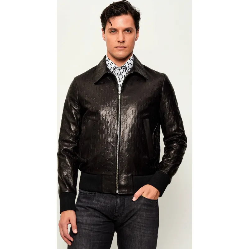 Karl Lagerfeld Skórzana kurtka | Regular Fit