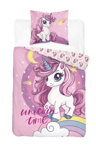 Pościel bawełniana 140x200 młodzieżowa jednorożec