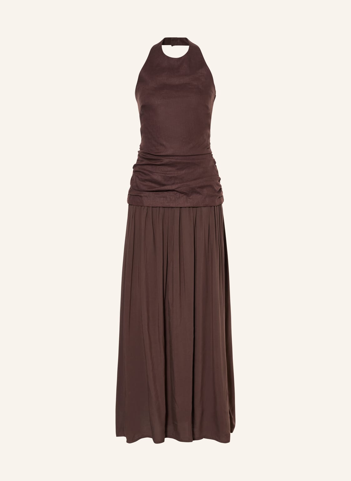 Faithfull The Brand Sukienka Lniana Tali braun