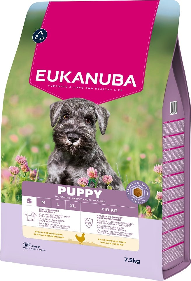 EUKANUBA Puppy Small Breeds Chicken 7,5 kg sucha karma dla szczeniąt małych ras bogata w świeżego kurczaka