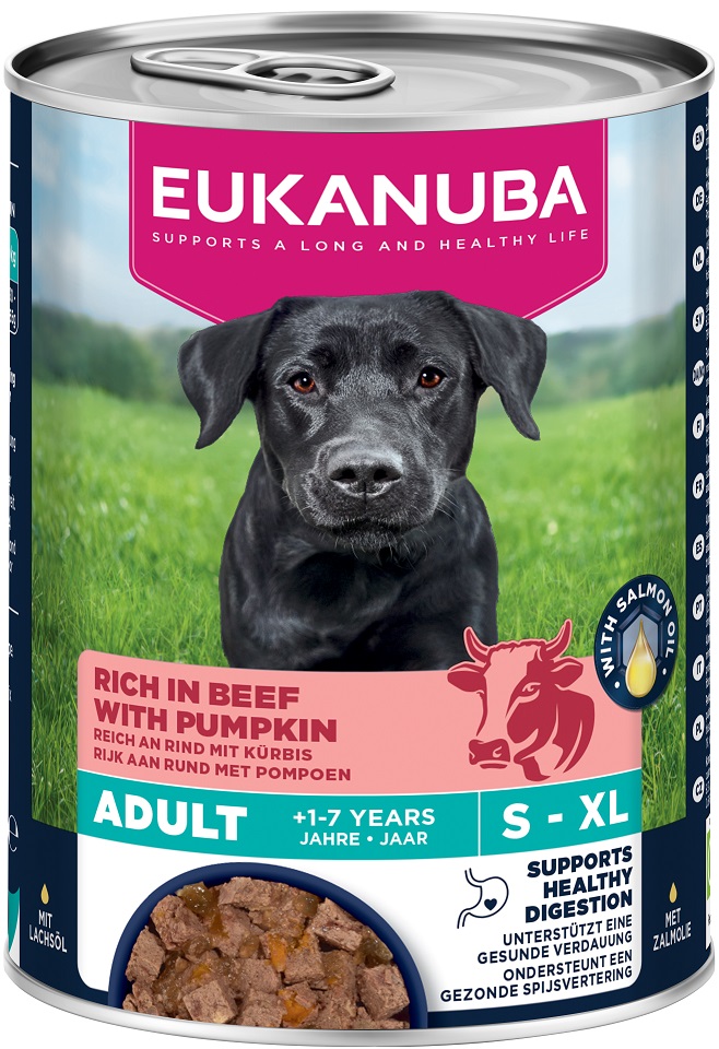 EUKANUBA Life Care Adult Rich in Beef 400 g pasztet dla psów bogaty w wołowinę i dynię