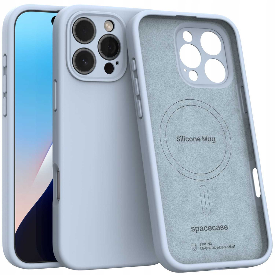 Spacecase Etui Silicone Mag iPhone 16 Pro Max baby blue