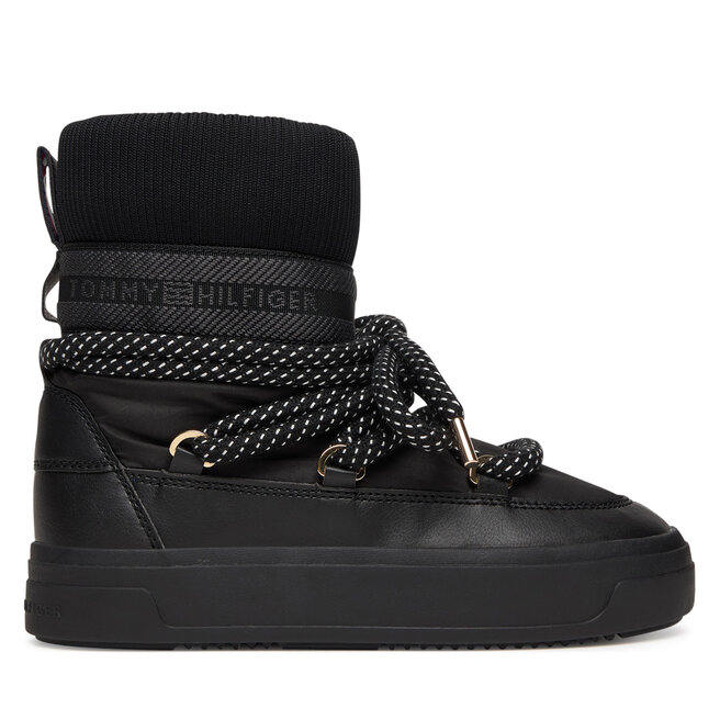 Śniegowce Tommy Hilfiger Snow Boot Water Repellent FW0FW09260 Czarny