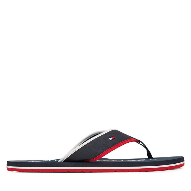 Japonki Tommy Hilfiger Tumble Beach Sandal FM0FM05710 Granatowy