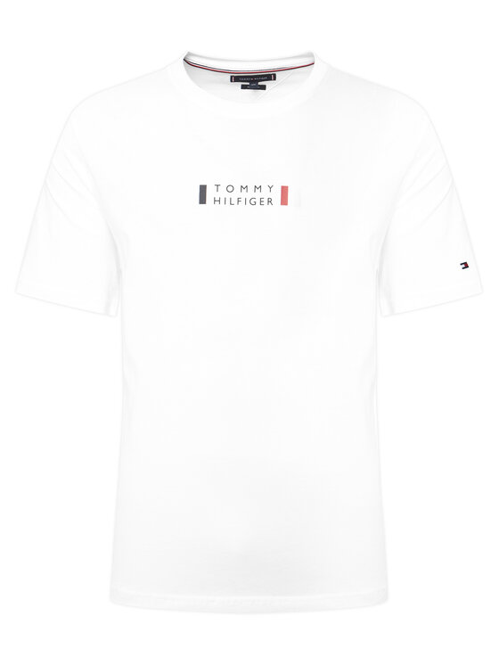 Tommy Hilfiger T-Shirt Brand Love MW0MW41453 Biały Regular Fit