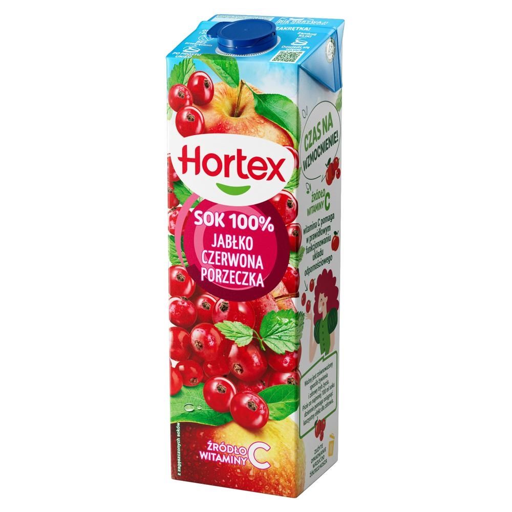 Hortex Sok 100 % jabłko czerwona porzeczka 1 l