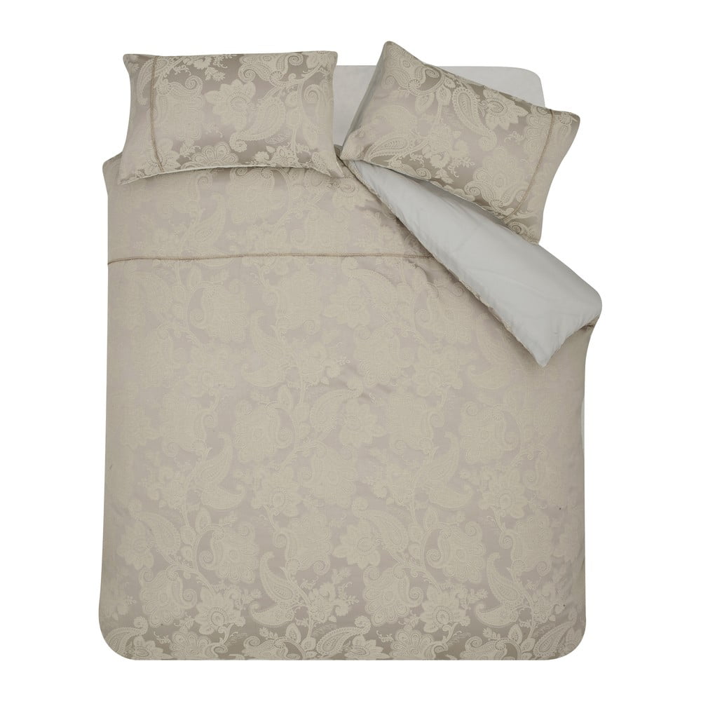 Jasnobrązowa pościel dwuosobowa żakardowa 230x220 cm Opulent Jacquard – Catherine Lansfield