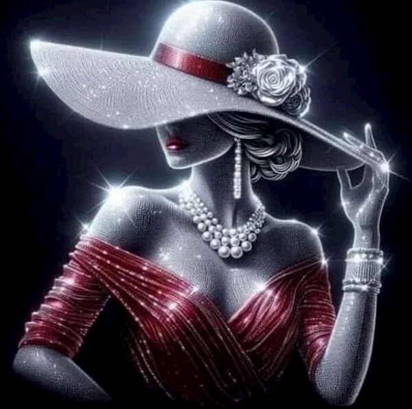 Diamentowa mozaika - Kobieta diamentowa elegancja