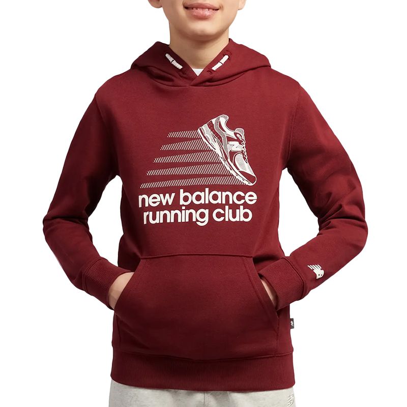Bluza dziecięca New Balance LAKB0347MHB - bordowa
