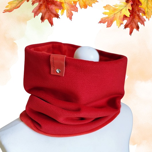 Komin wełna- piękny czerwony