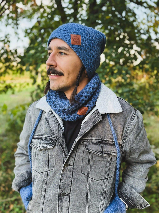 Męska czapka MERINO Explorer Ciemny niebieski