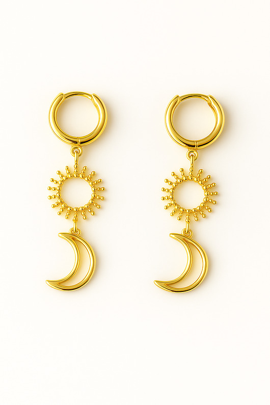 Kolczyki pozłacane Lunea