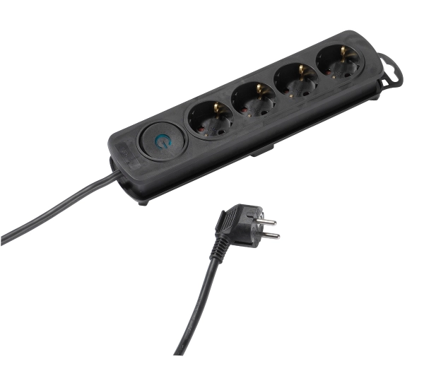 Vivanco 4 gniazda 1,4m Czarny