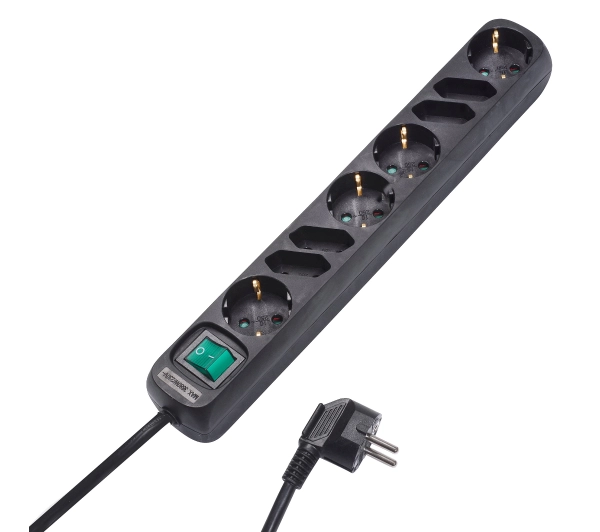 Vivanco 8 gniazd 1,4m Czarny