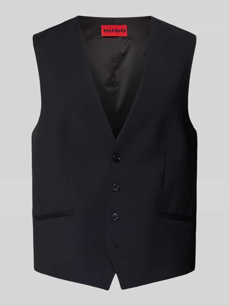 Kamizelka garniturowa o kroju regular fit z mieszanki wełny model ‘VIN253X-MH’