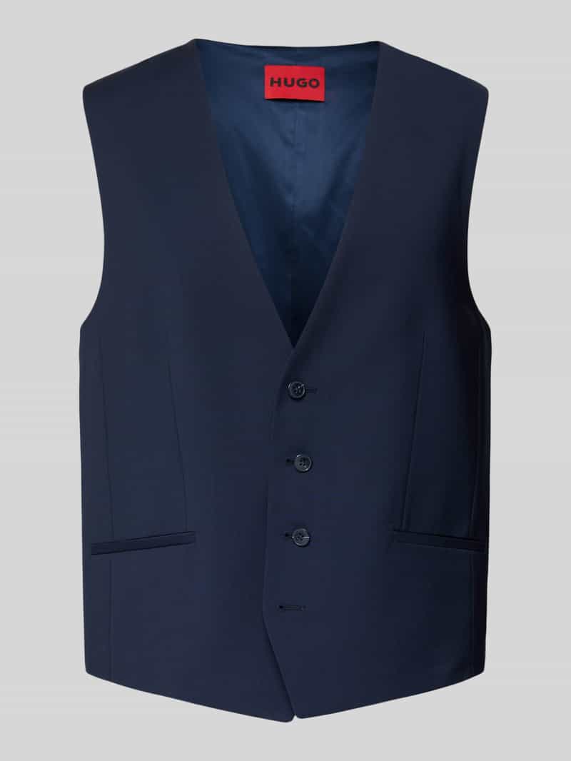 Kamizelka garniturowa o kroju regular fit z mieszanki wełny model ‘VIN253X-MH’