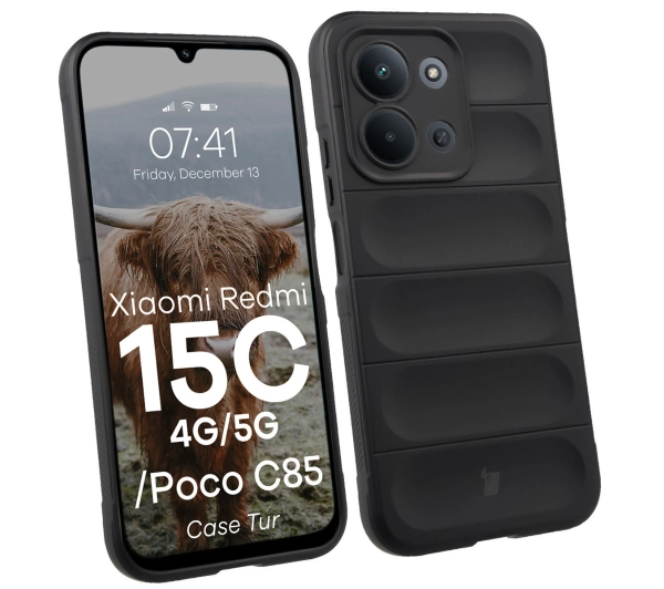 Bizon Pancerne Tur do Xiaomi Redmi 15C 4G/5G/Poco C85 Czarny