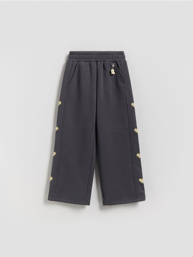 Reserved - Spodnie dresowe z brelokiem - ciemnoszary