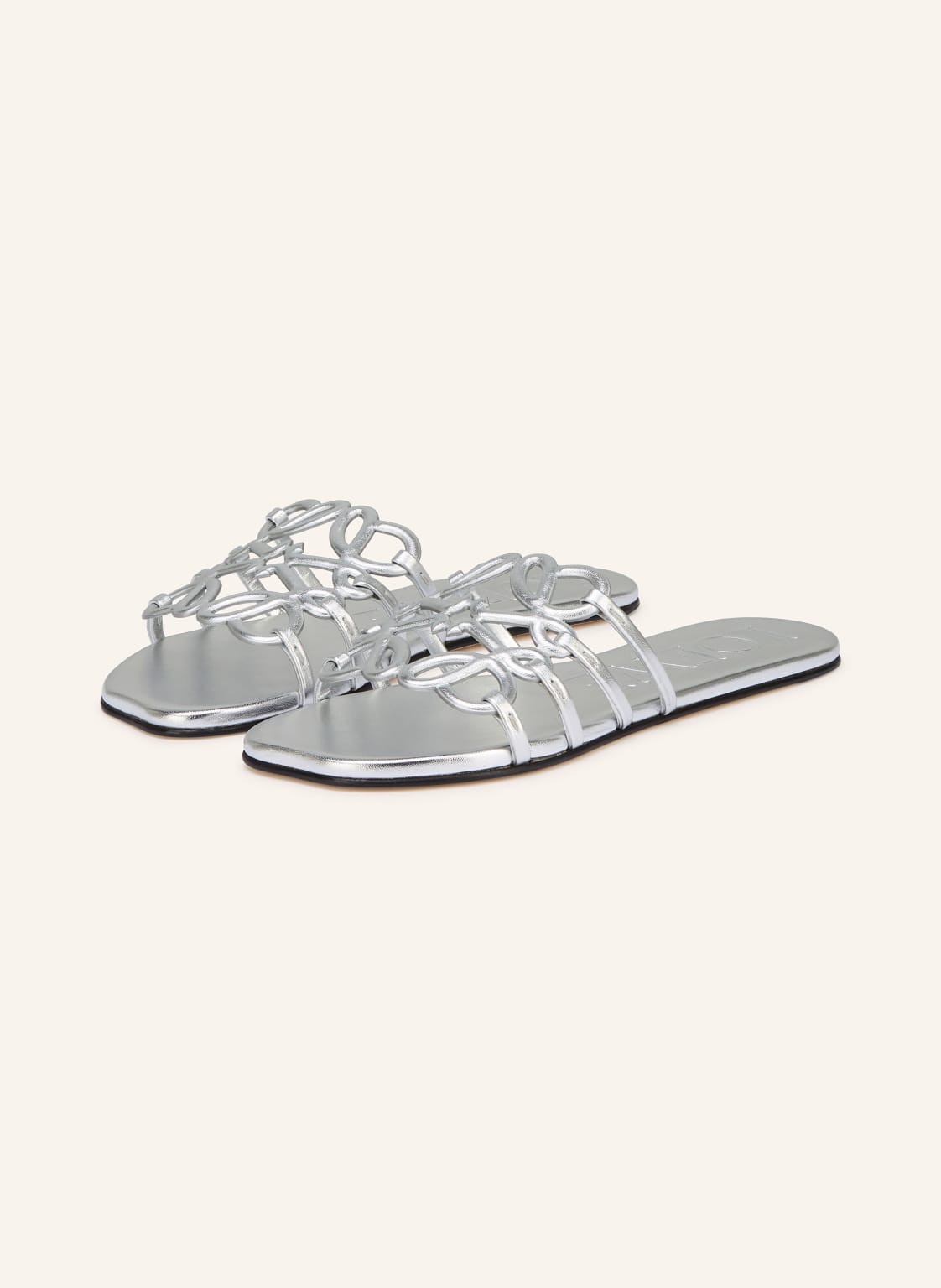 Loewe Klapki Petal Anagram silber