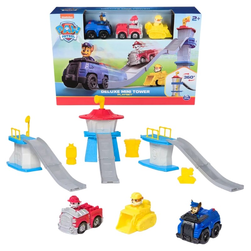Psi Patrol Mini Tower Zestaw Deluxe Wieża 3w1 Wieże Pojazdy Pieski