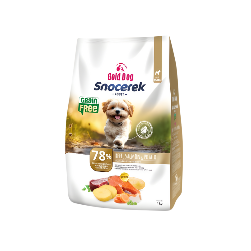 Gold Dog Snocerek 4 kg Grain Free. Sucha karma dla psa z wołowiną i łososiem