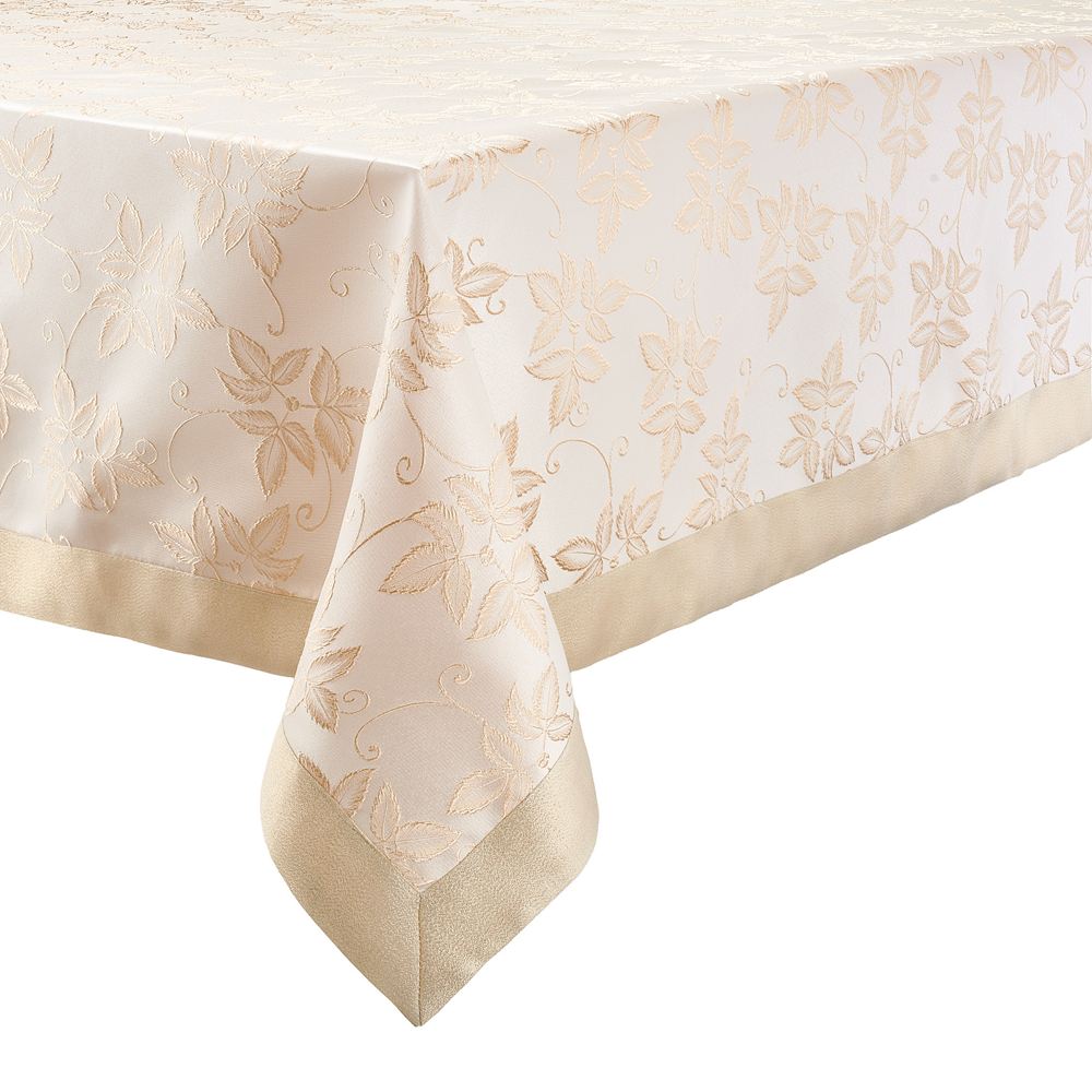 Obrus beżowy 140 x 220 cm REGINA