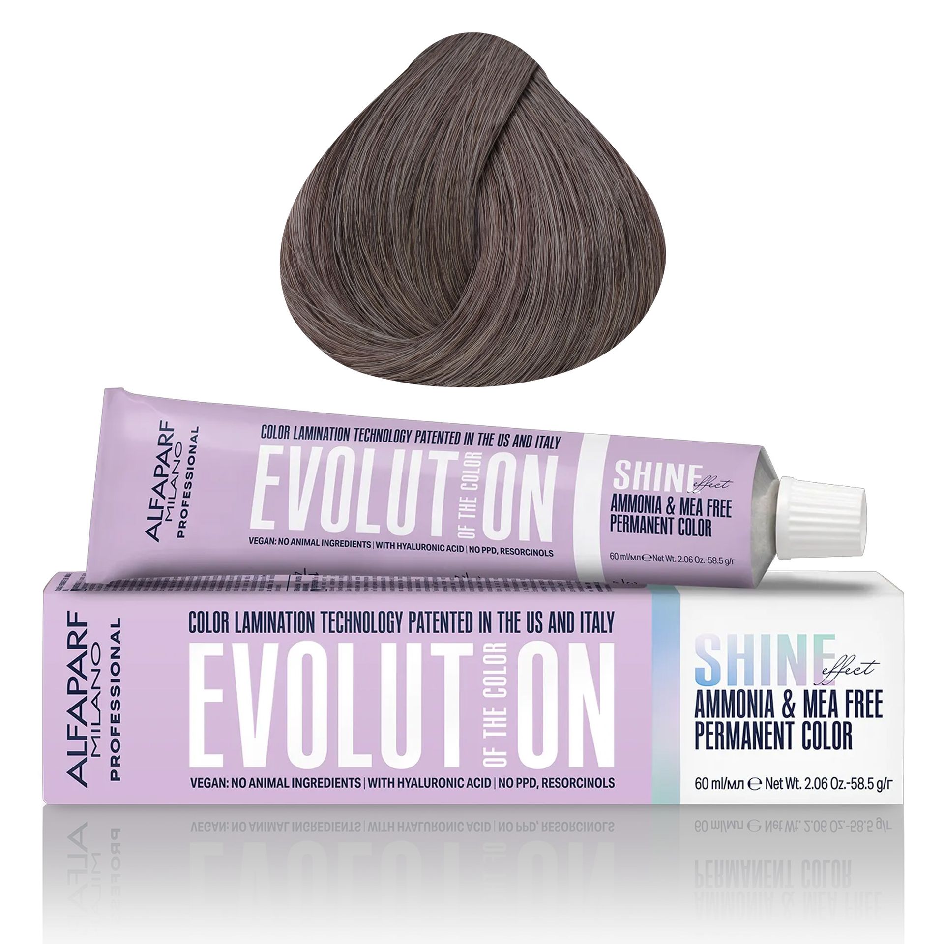 Alfaparf Evolution of the Color Shine Effect, farba do włosów, 7.25, 60ml
