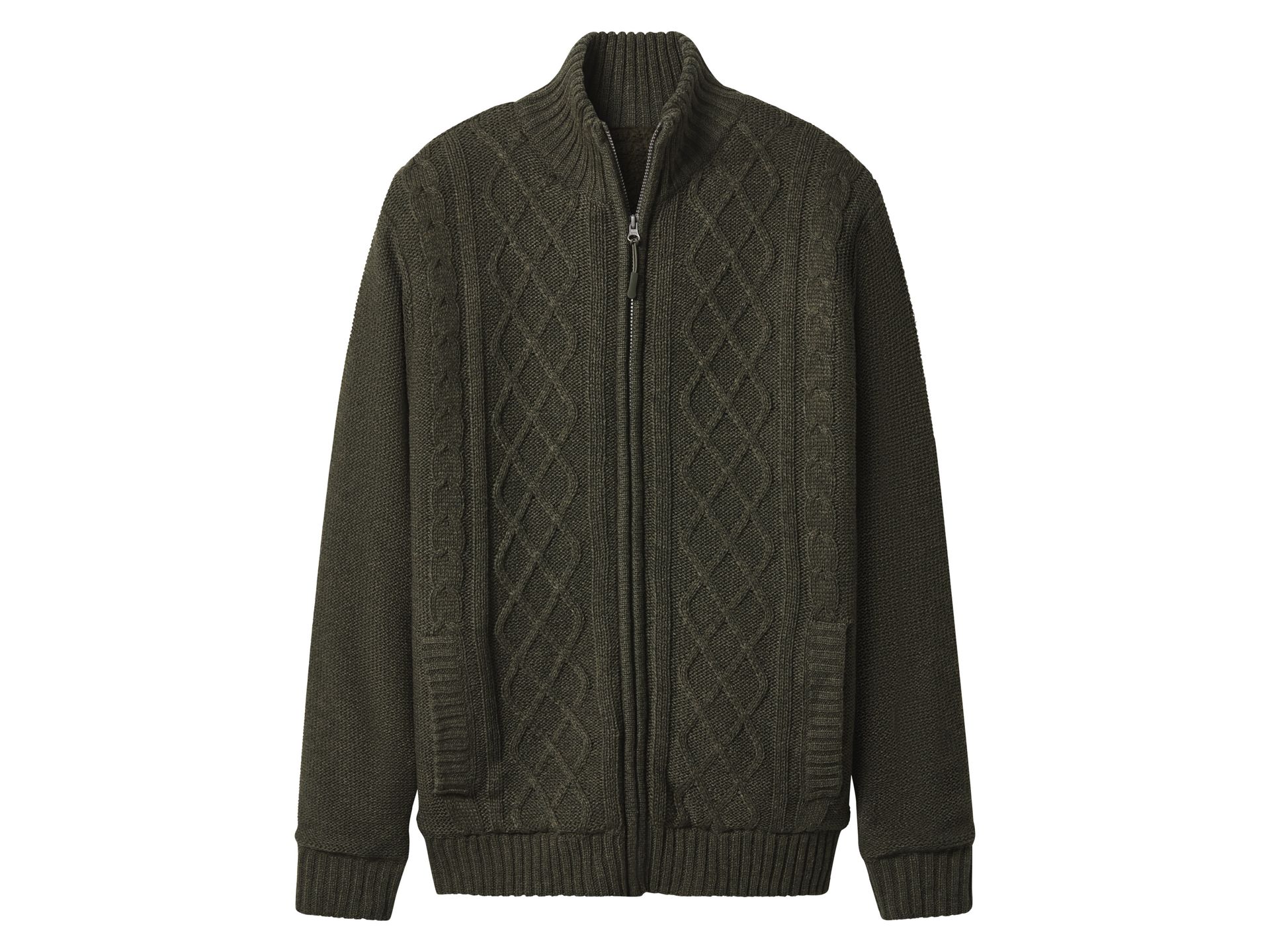 esmara Men Sweter męski z grubej dzianiny (Oliwkowy, L (52/54))