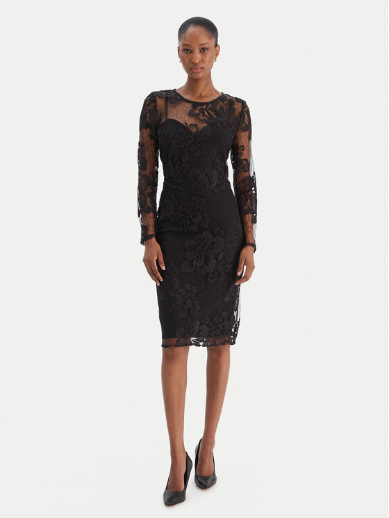 Rinascimento Sukienka koktajlowa CFC0126401003 Czarny Slim Fit