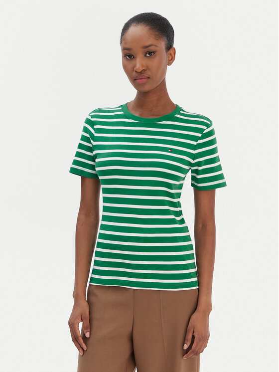 Tommy Hilfiger T-Shirt New Cody WW0WW40587 Zielony Slim Fit
